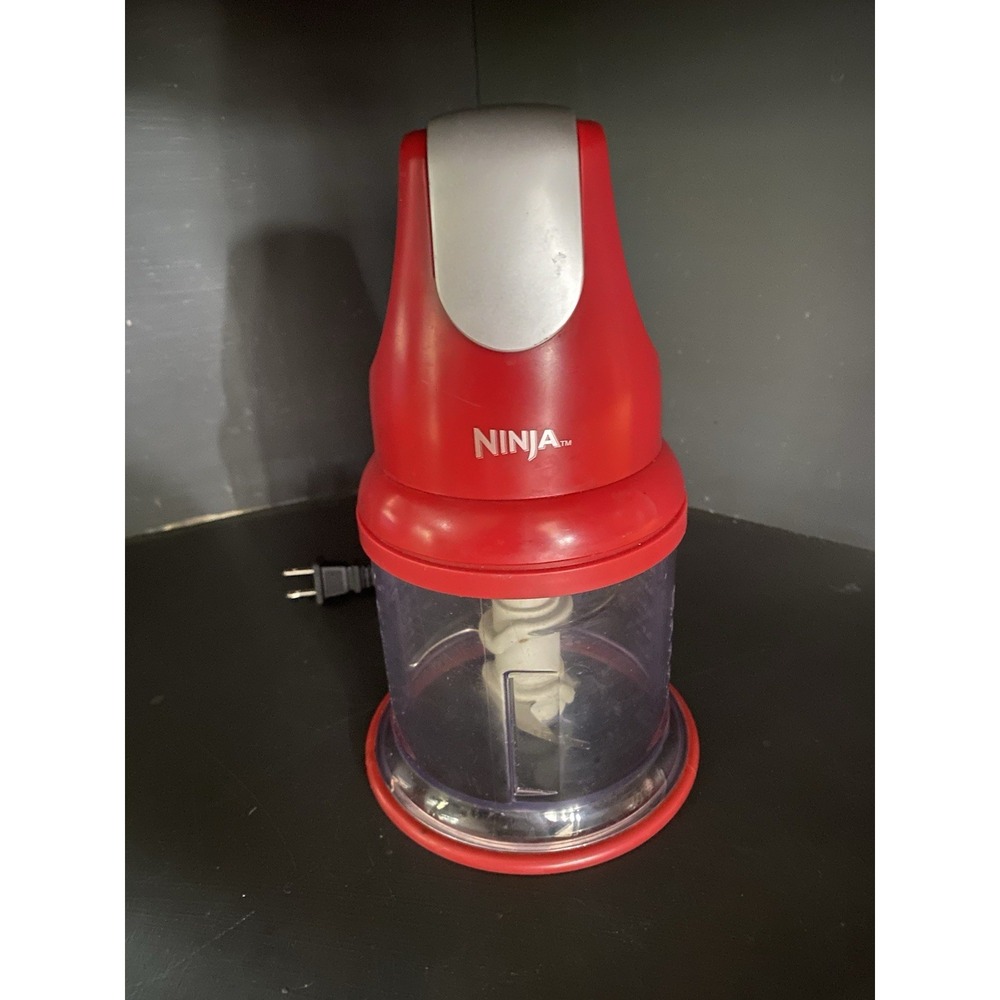 Ninja Express Chop Food Processor Chopper NJ100 Red / Maroon Works!